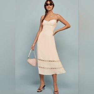 Reformation Ronan Midi Dress Ivory
